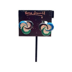 Yeves Jannel Y2k Costume Fashion Jewelry Blue Green Black Gold Clip-on